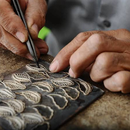 Vintage Continental Silver Filigree Bead Necklace