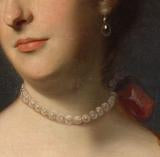 Rare Georgian Hand Blown Glass Pearl Earrings