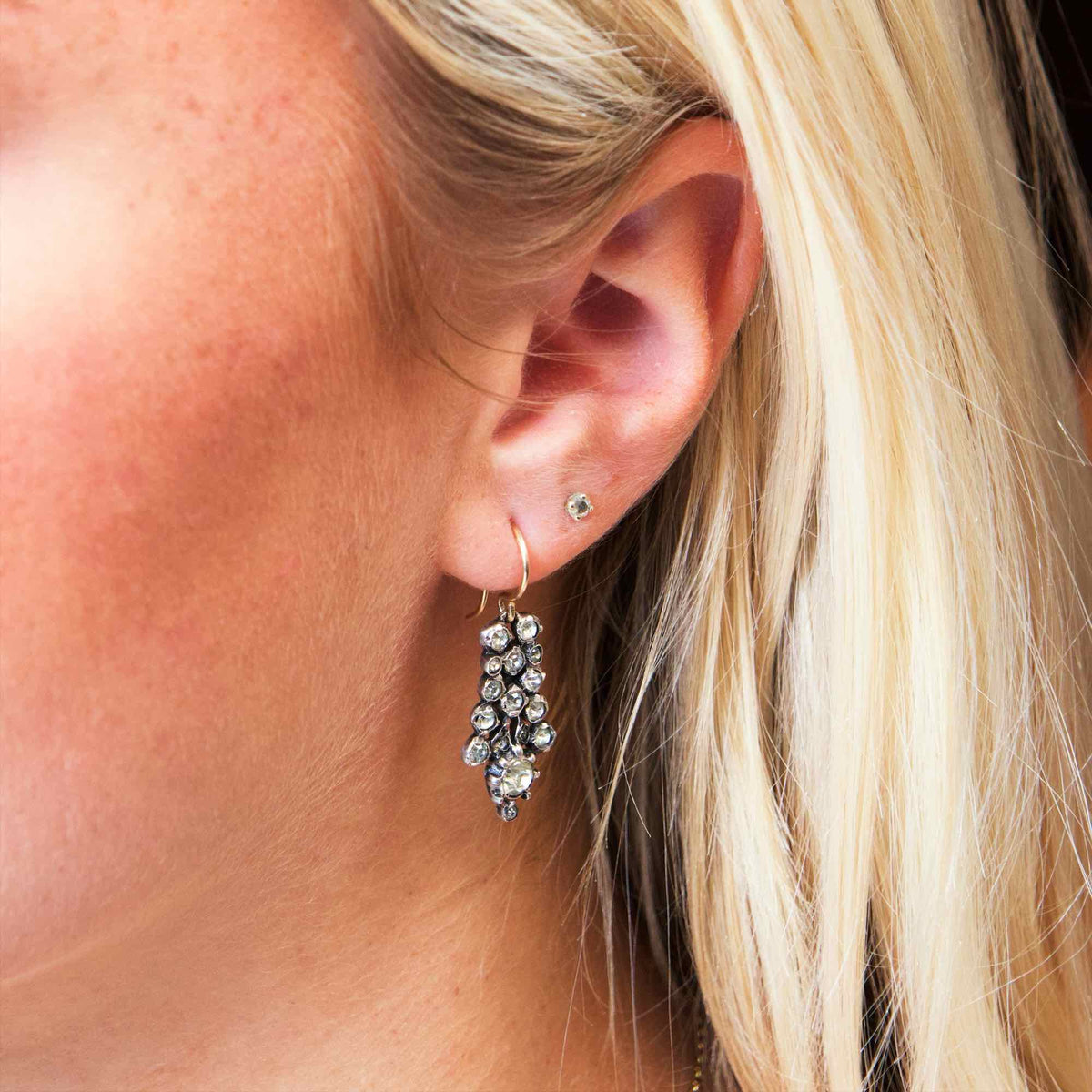 Vintage Georgian Revival Paste Earrings