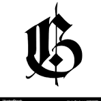 Victorian Gothic Silver Initial 'G' Pendant