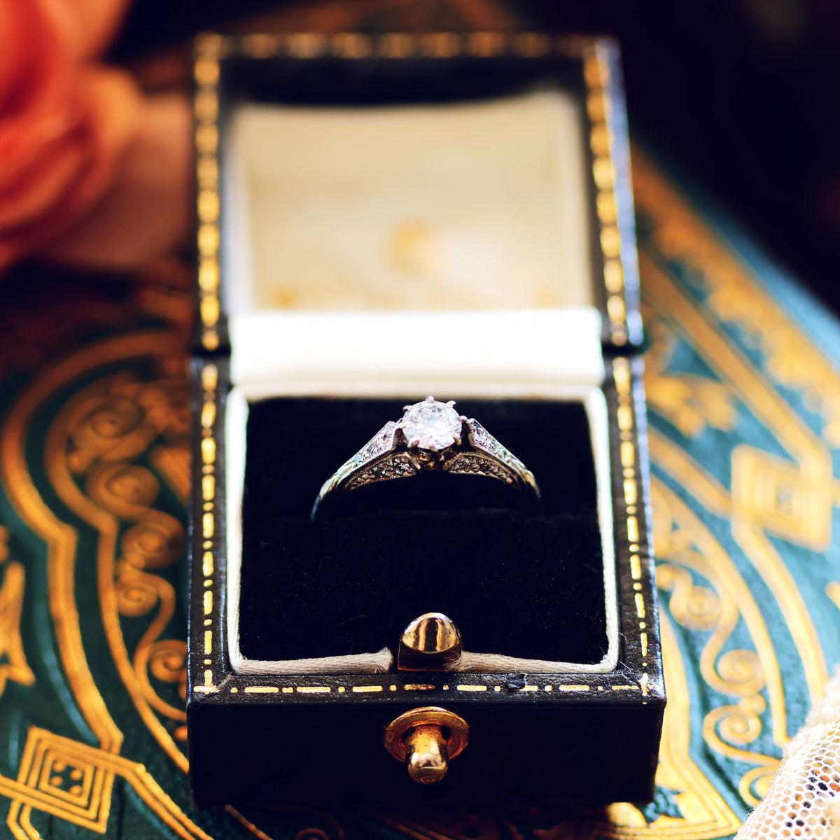 Finest Hand Crafted Vintage Diamond Engagement Ring
