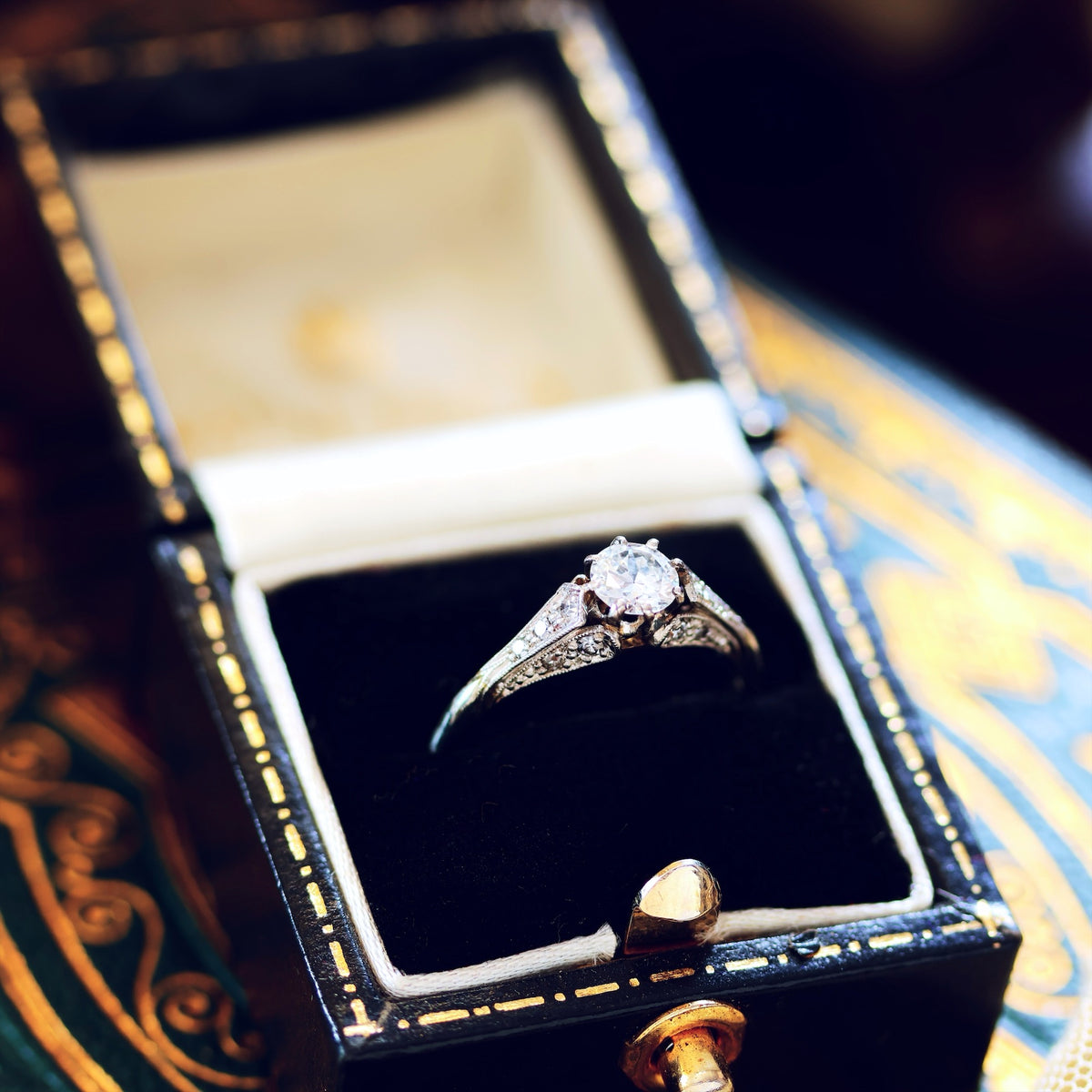 Finest Hand Crafted Vintage Diamond Engagement Ring