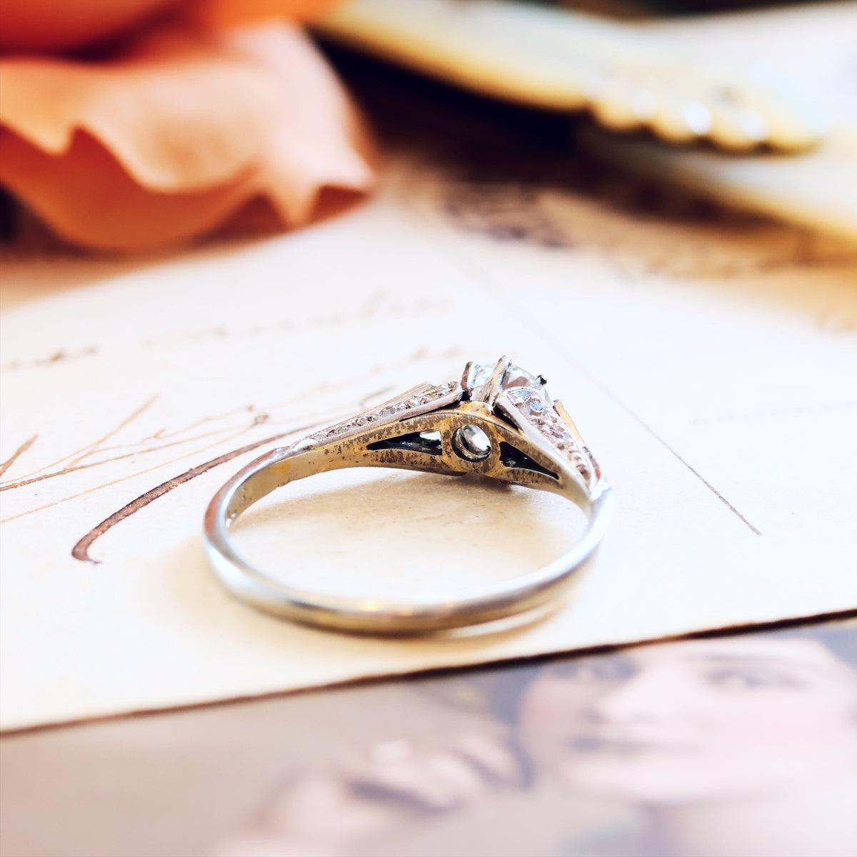 Finest Hand Crafted Vintage Diamond Engagement Ring