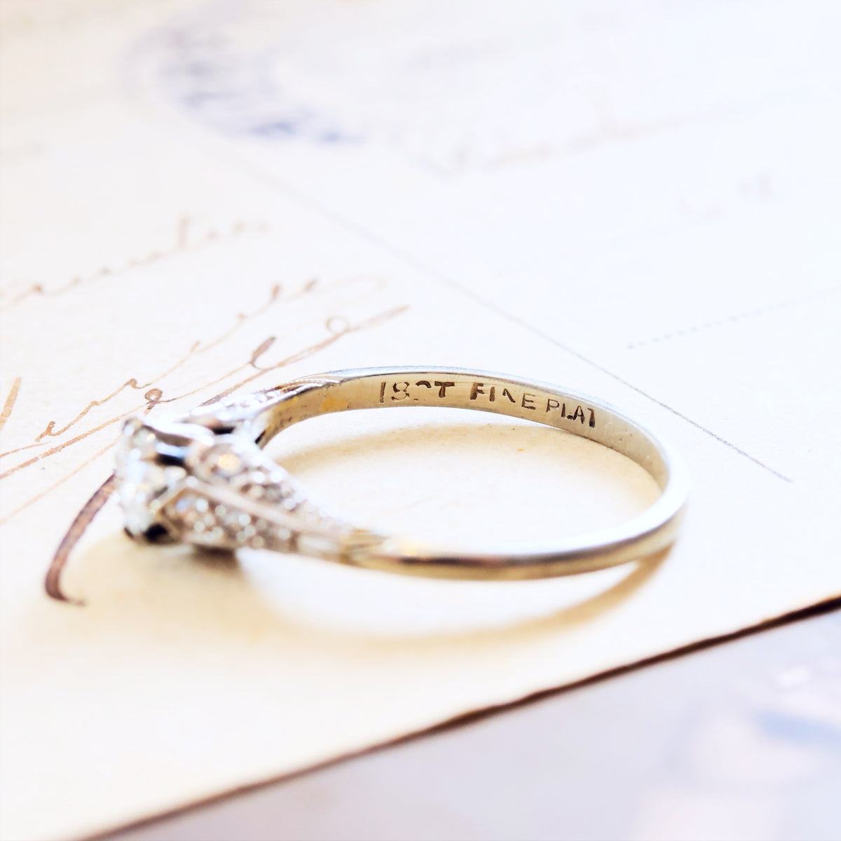 Finest Hand Crafted Vintage Diamond Engagement Ring