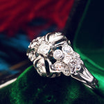 Vintage Diamond Cocktail Dress Ring