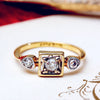 Vintage Diamond Trilogy Engagement Ring