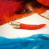 Antique Red Coral Cornicello Amulet