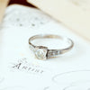 Vintage Mid Century Platinum Diamond Engagement Ring