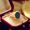 Antique Date 1883 Arts & Crafts Bloodstone Signet Ring