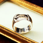 Date 1892 Victorian Silver Buckle Wedding Band