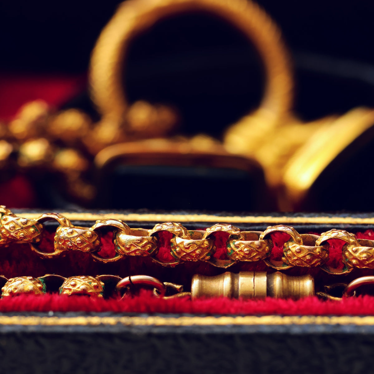 Statement HUGE Antique Georgian Fobs on Ouroboros Split Ring
