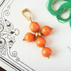 Beaded Peach Sciacca Coral Cross