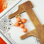 Charming Beaded Peach Sciacca Coral Cross