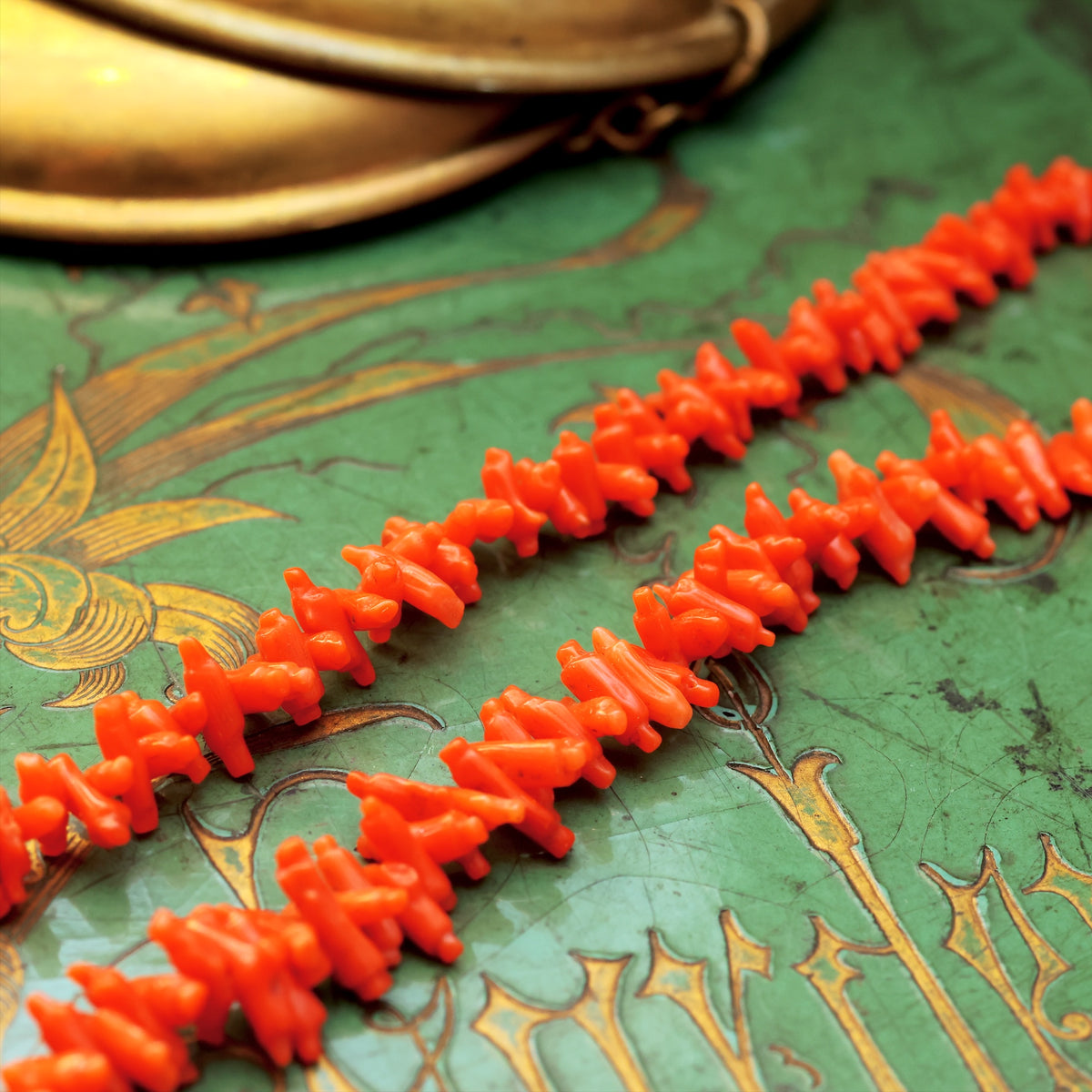 Fine Hand Carved Antique Georgian Coral Necklace