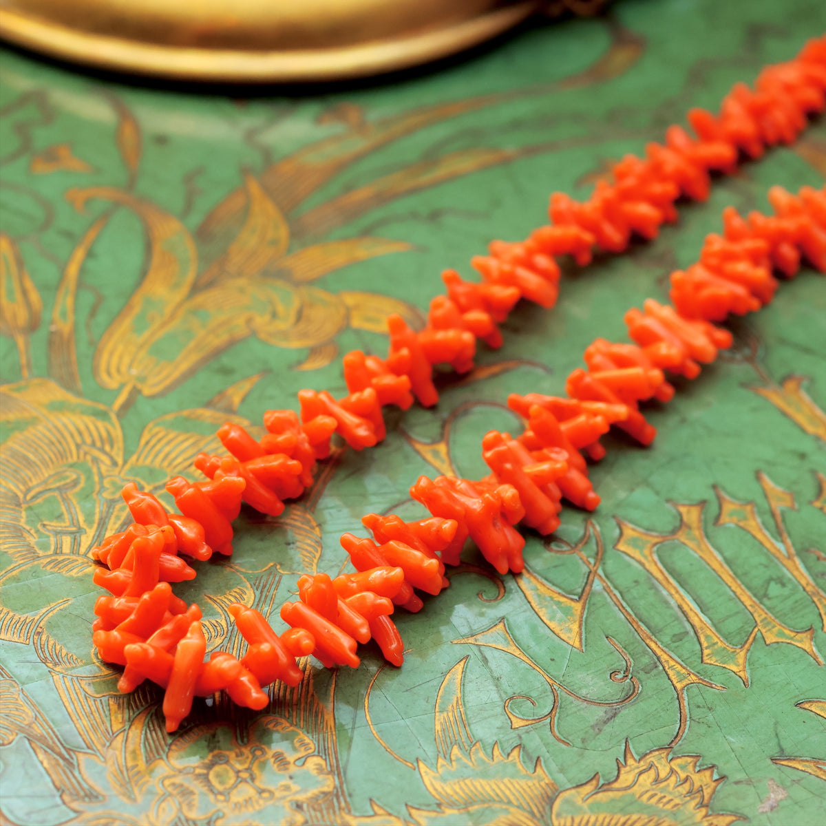 Fine Hand Carved Antique Georgian Coral Necklace