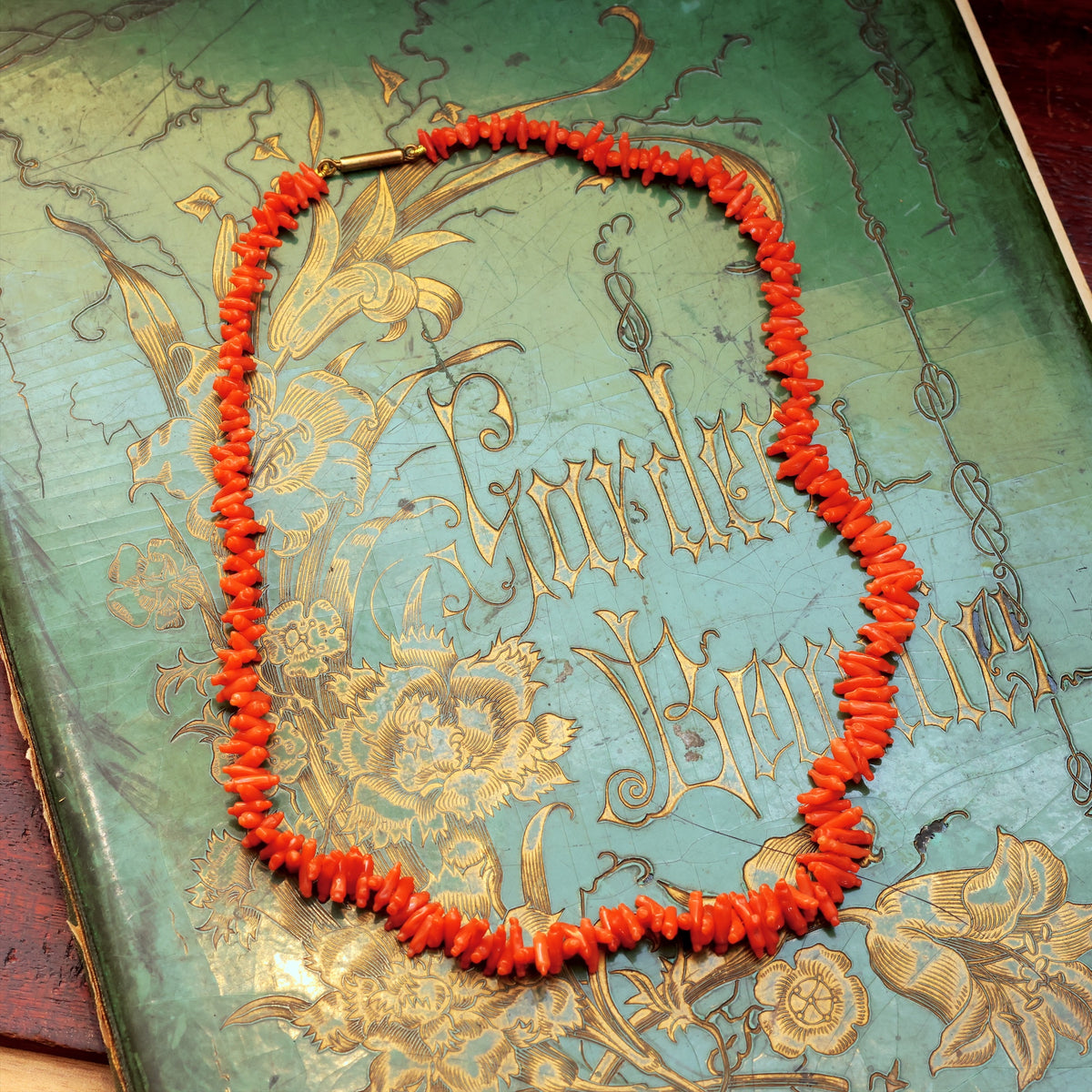 Fine Hand Carved Antique Georgian Coral Necklace
