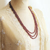 Antique Victorian Bohemian Garnet Bead Necklace