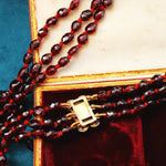 Grand Antique Victorian Bohemian Garnet Bead Necklace