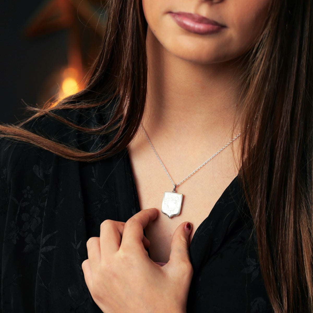 Date 1908 Hand Engraved 'Ivy' Locket