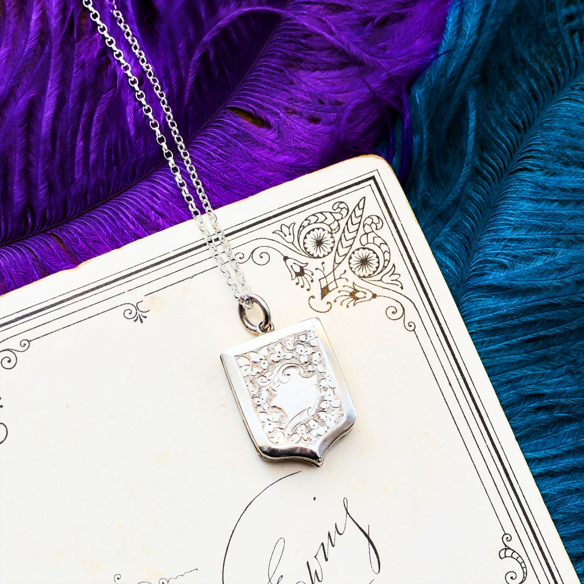 Date 1908 Hand Engraved 'Ivy' Locket