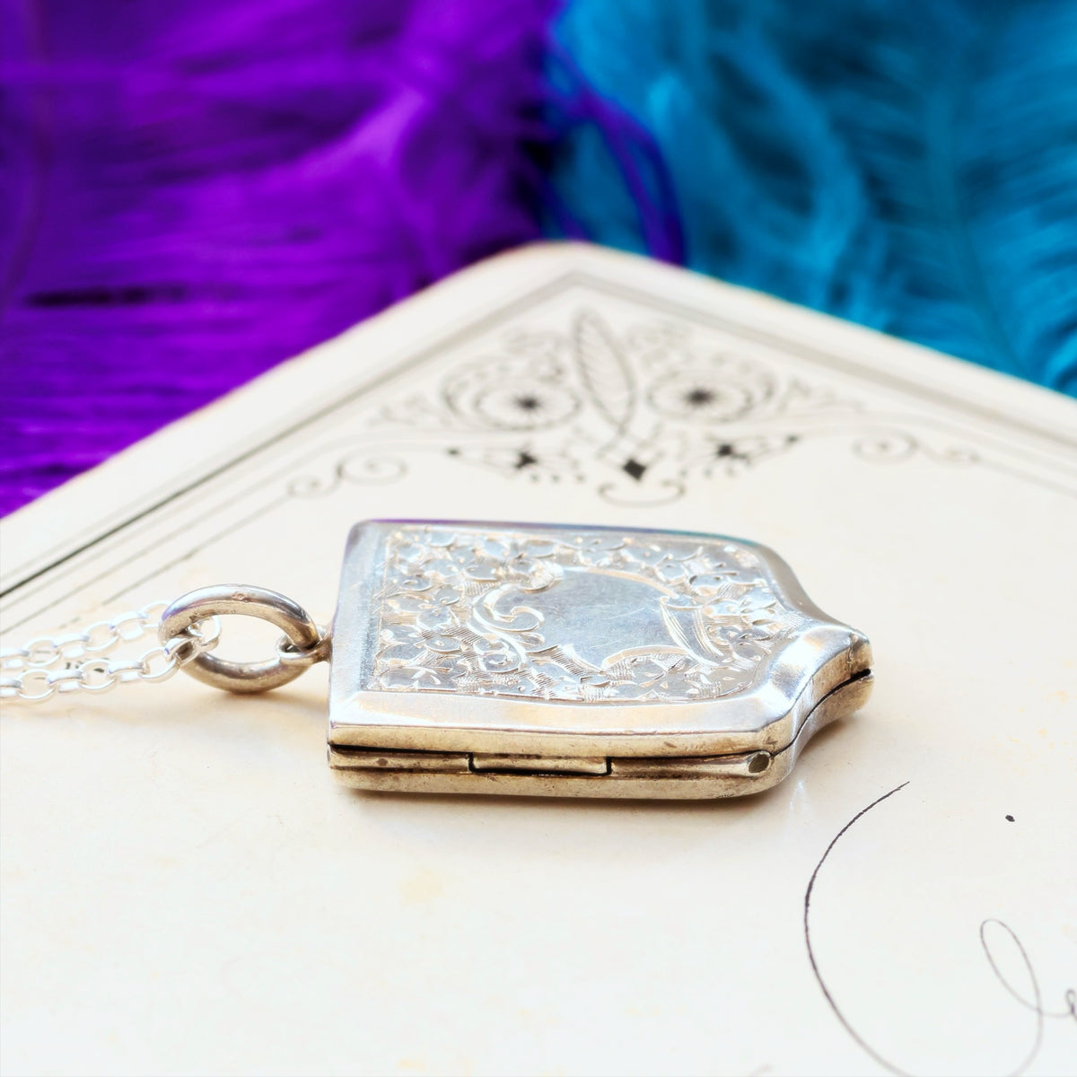 Date 1908 Hand Engraved 'Ivy' Locket