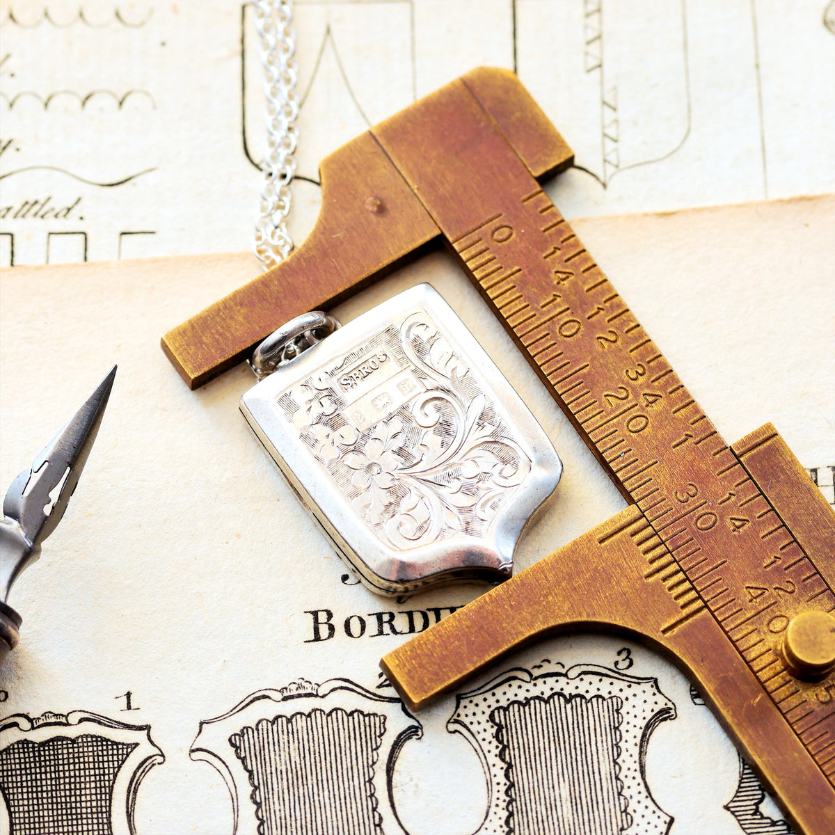 Date 1908 Hand Engraved 'Ivy' Locket