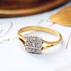 Vintage Art Deco Square Diamond Cluster Ring