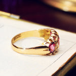 Antique Date 1911 Pink Tourmaline & Diamond Ring
