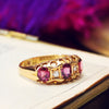 Antique Pink Tourmaline and Diamond Ring
