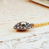 Antique Edwardian Pearl & Rose Cut Diamond Pendant