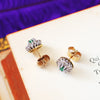 De Luxe Retro Emerald & Diamond Earrings