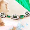 Oh Perennial Beauty! Antique Emerald & Diamond Bracelet