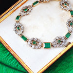 Oh Perennial Beauty! Antique Emerald & Diamond Bracelet