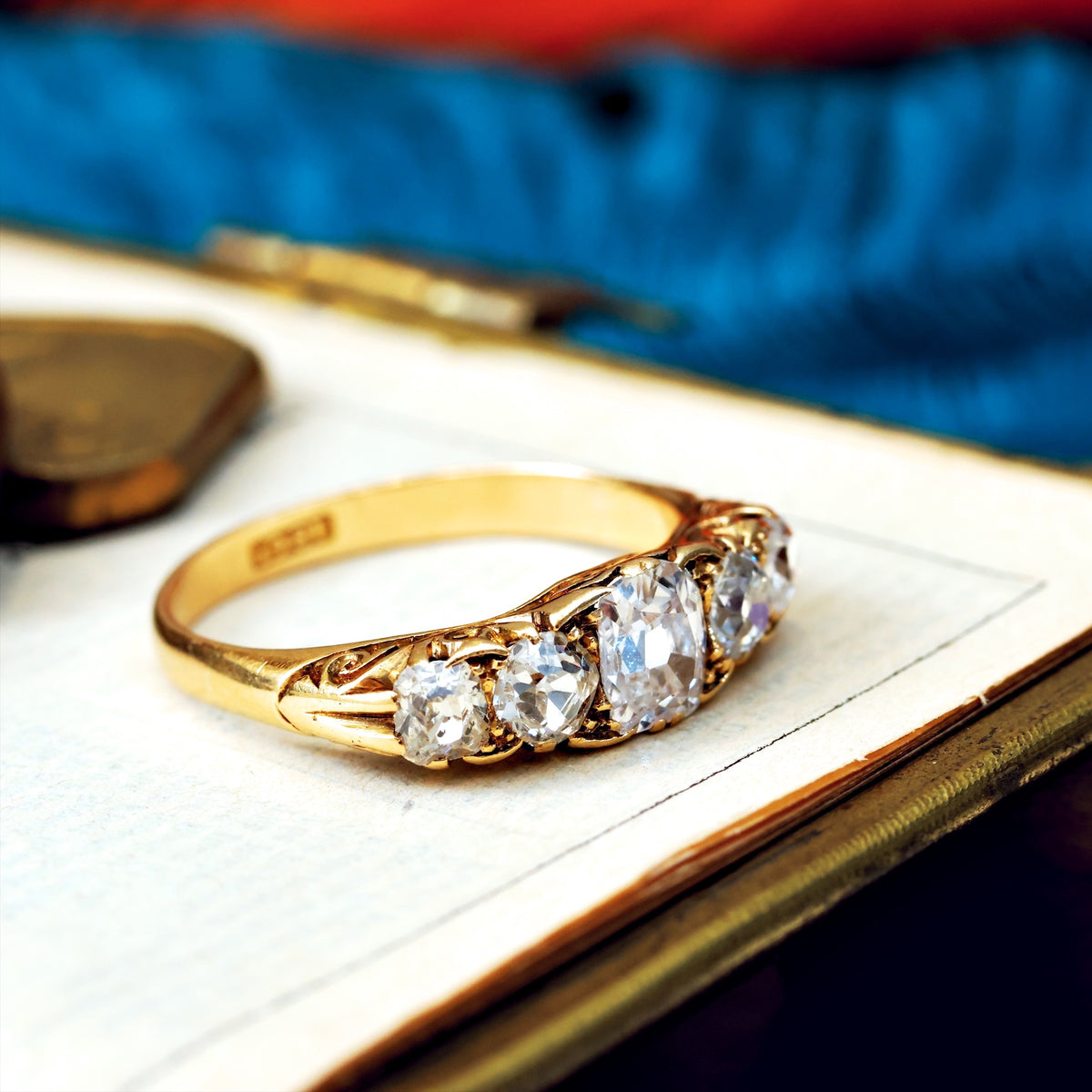 Marvellously Special Antique Five Stone Diamond Ring