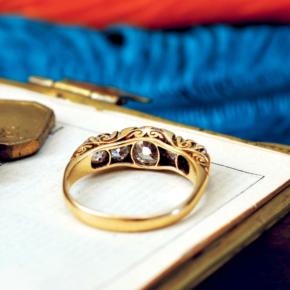 Marvellously Special Antique Five Stone Diamond Ring