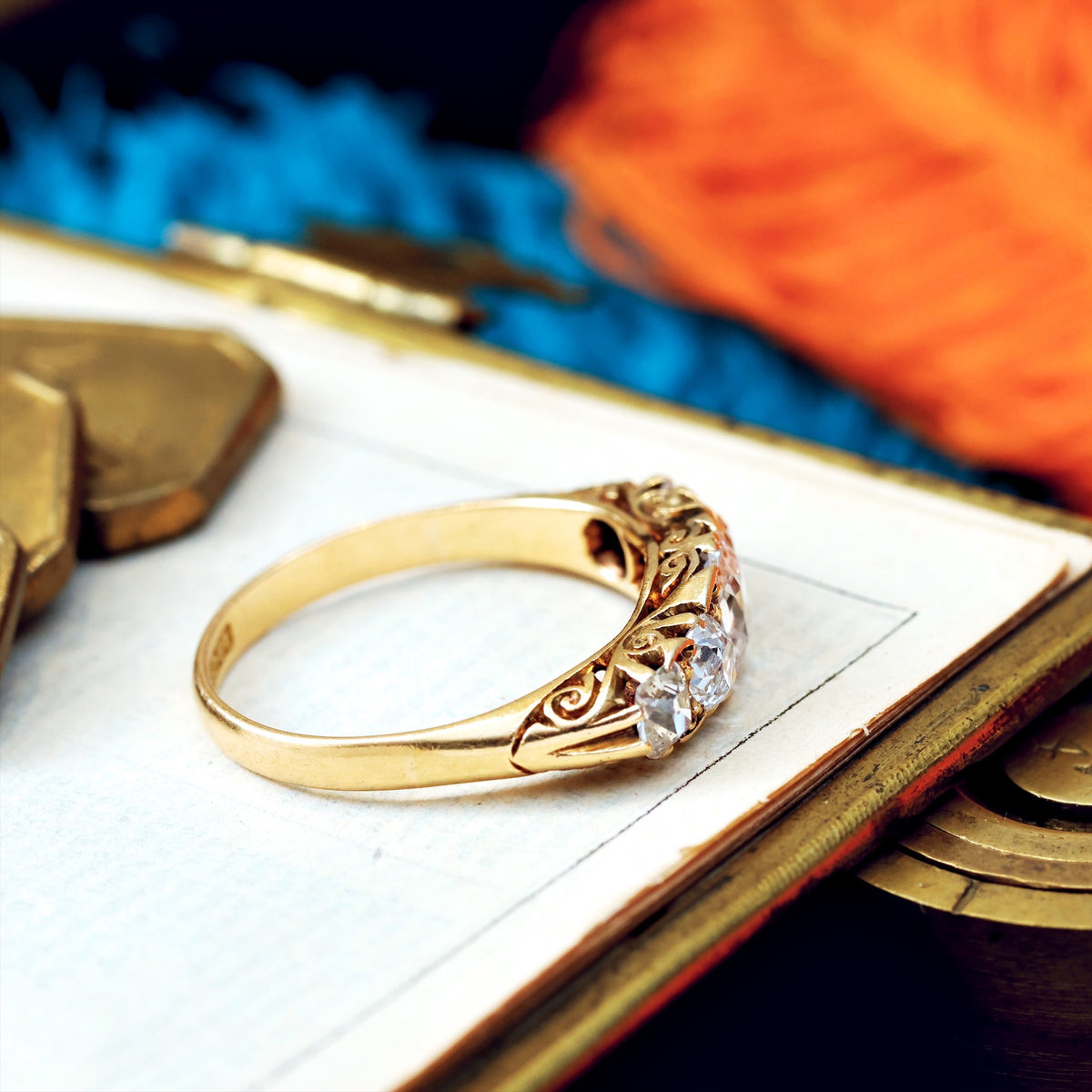 Marvellously Special Antique Five Stone Diamond Ring