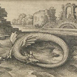 Antique Georgian Ouroboros Mourning Brooch
