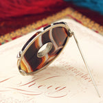 Victorian Scottish Banded Agate Brooch