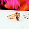 Pink Tourmaline & Seed Pearl Rose Gold Ring