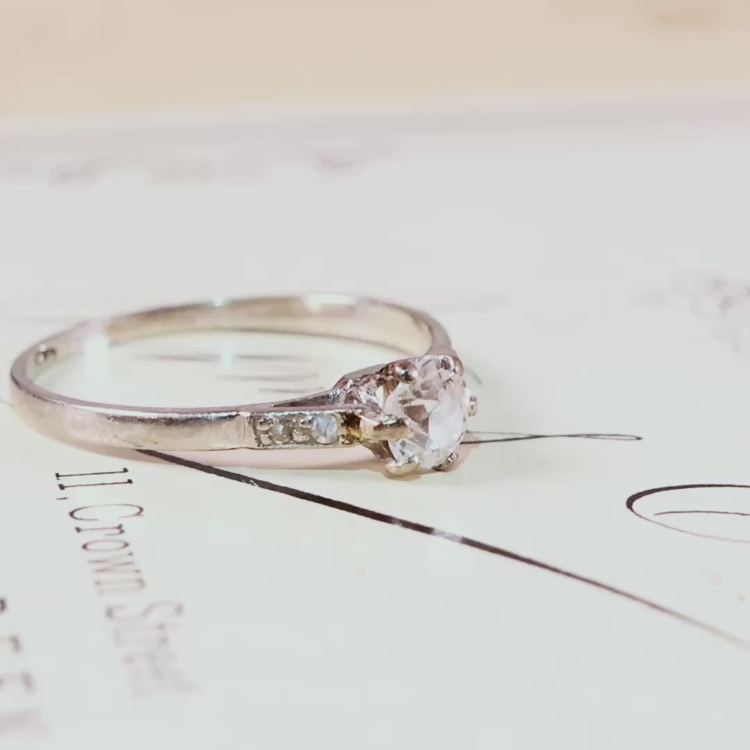 Vintage Old European Cut Diamond Engagement Ring