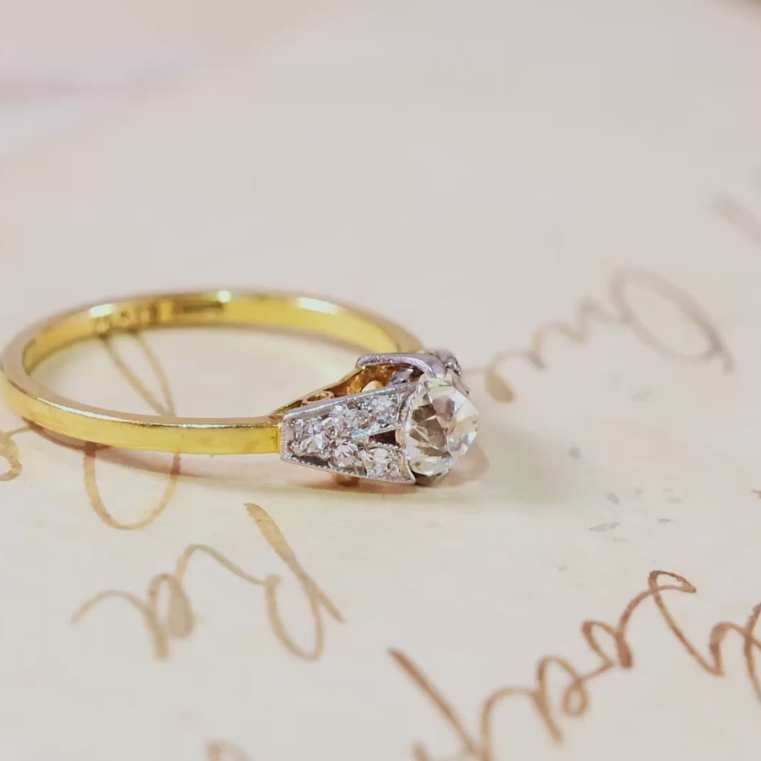 Handmade Vintage Diamond Engagement Ring