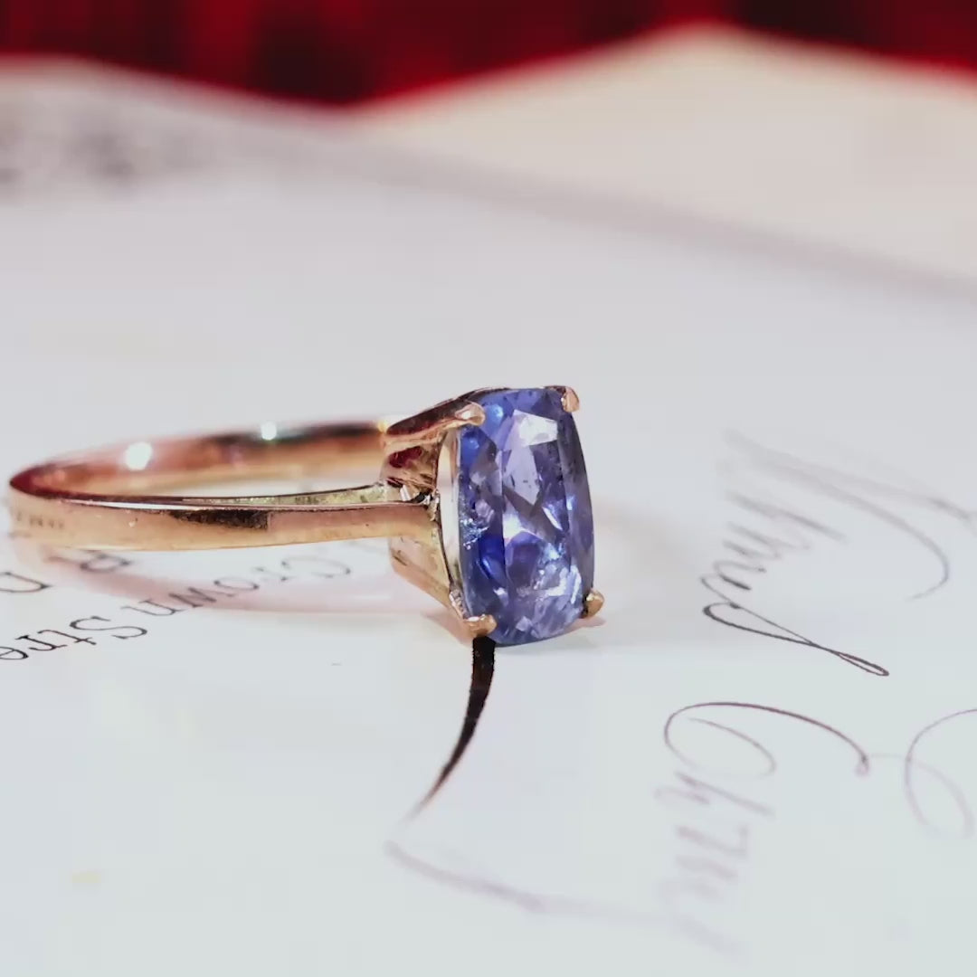 Vintage 9ct Gold Sapphire Engagement Ring