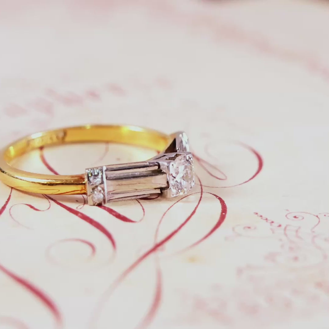 Vintage Art Deco Diamond Engagement Ring