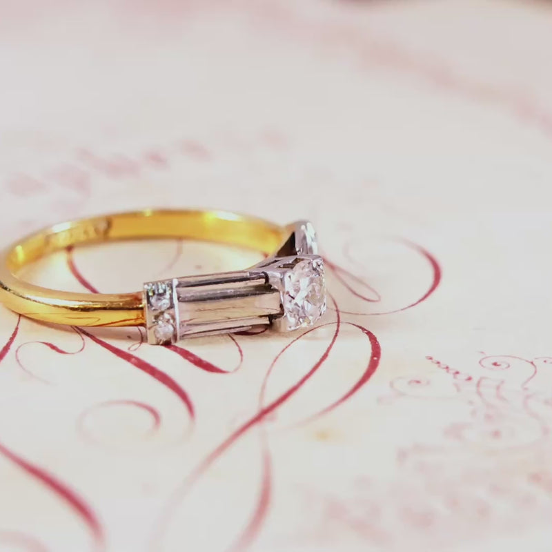 Vintage Art Deco Diamond Engagement Ring