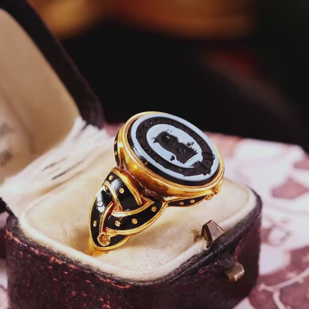 Date 1862 Mourning Ring for Caroline Giesler
