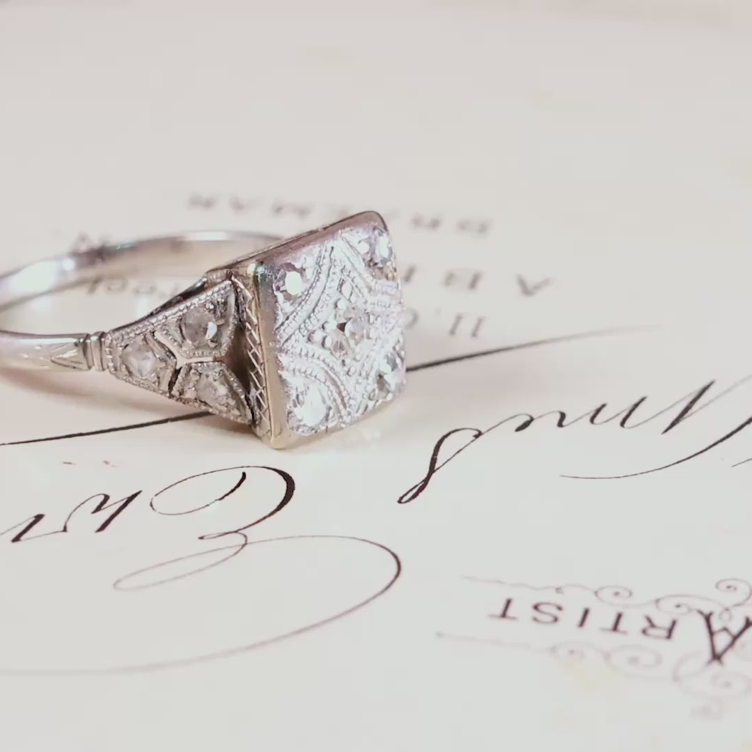 Vintage Art Deco Diamond Engagement Ring