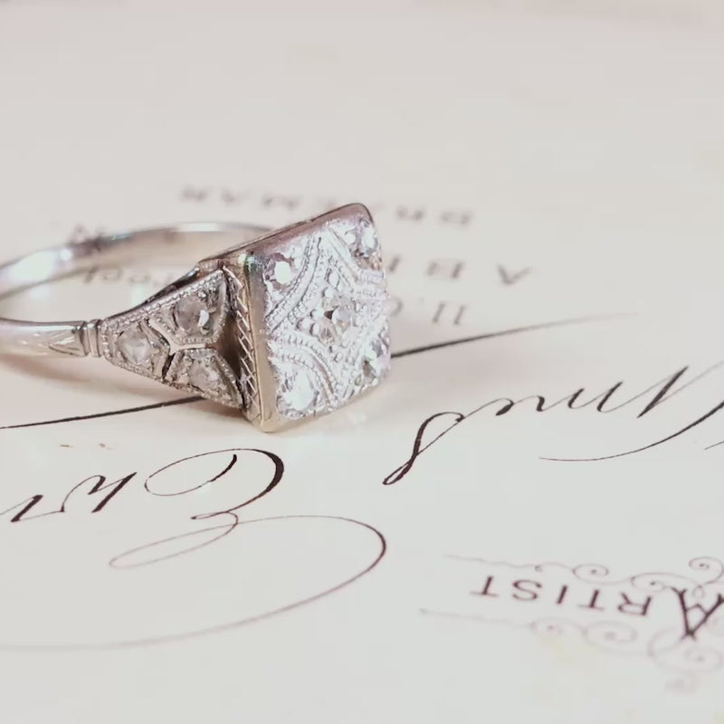 Vintage Art Deco Diamond Engagement Ring
