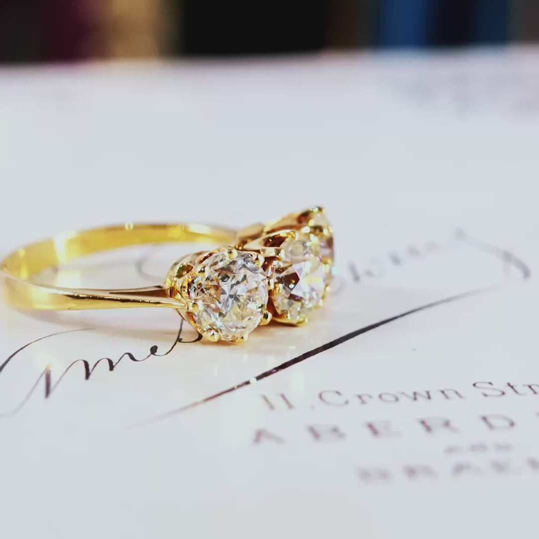 Diamond Trilogy Engagement Ring