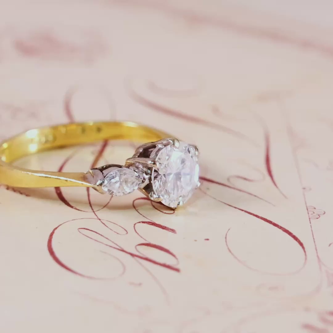 Vintage 0.90ct Diamond Engagement Ring