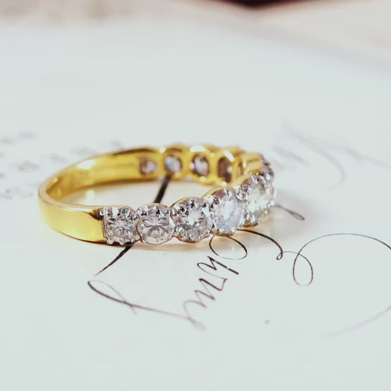 Incredible Georgian Style Diamond 3/4 Eternity Ring